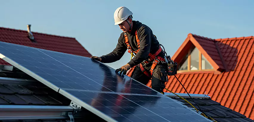 Solar Panels on Steel Roof Installation in Chicago Heights