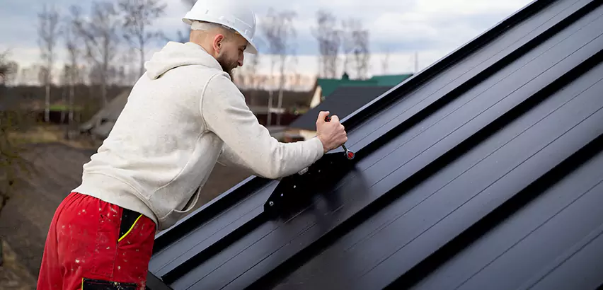 Tin Roof Ridge Cap Installation in Chicago Heights
