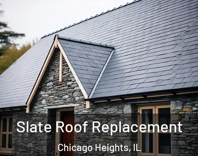  Slate Roof Replacement Chicago Heights, IL